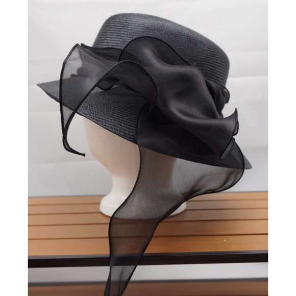 Marzi Firenzi Neiman Marcus Derby Church Straw Wide Brim Hat Italy Luxury 22\